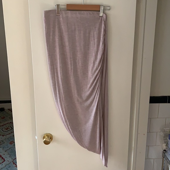 CHARLI Dusty Rose Midi Asymmetrical Skirt - Picture 4 of 5